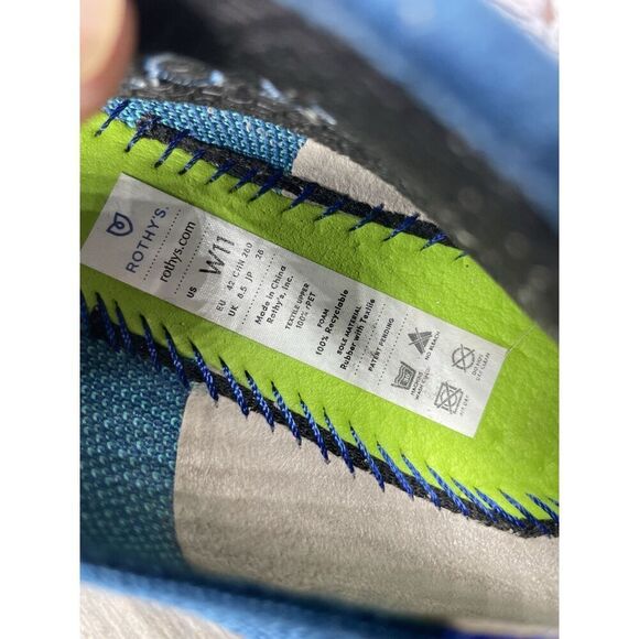 Rothy's The Square Pacific Blue Knit Fabric Ballet Flats Women Sz 11M US/42EU - Picture 10 of 16